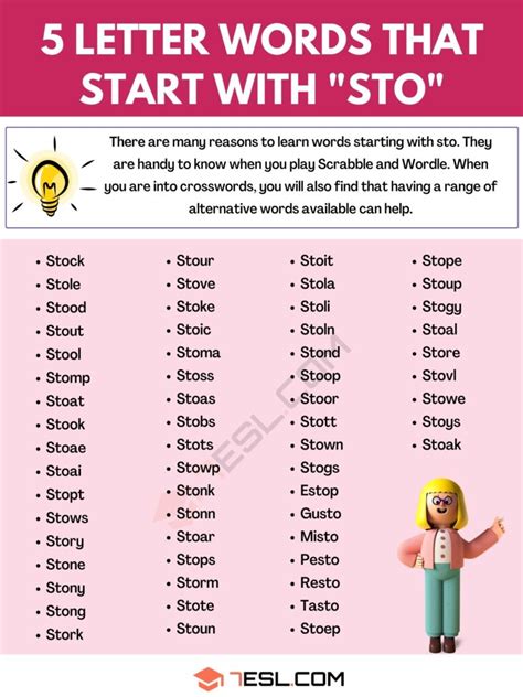 5 letter word starts with sto|5 Letter Words Starting With STO